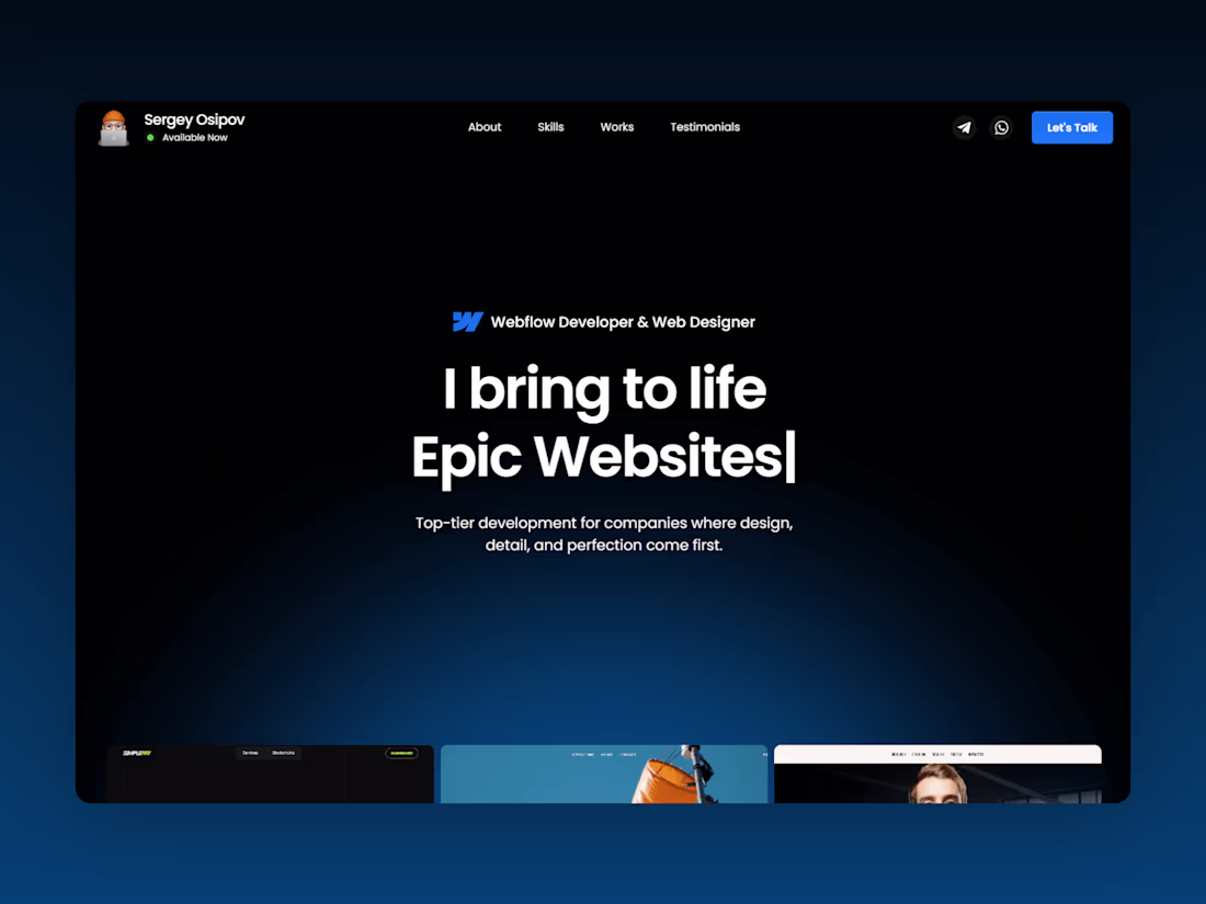 Cover image for Sergey Osipov Portfolio Website