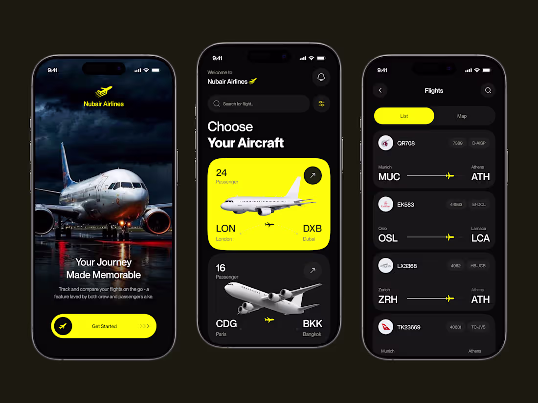 Cover image for Airlines Mobile App – UI Concept