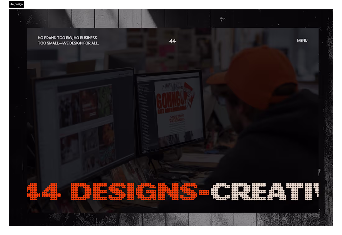 Cover image for 44 Designs – One-Page Creative Exploration in Webflow