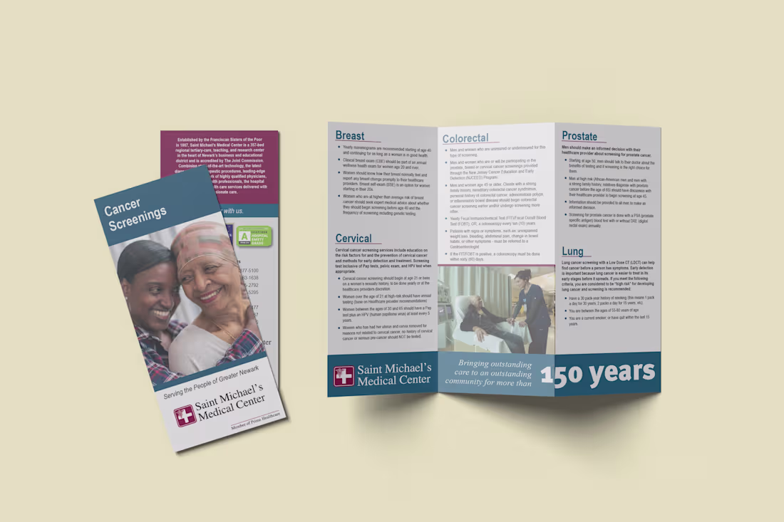 Cover image for Saint Michael's Medical Center Trifold Brochure