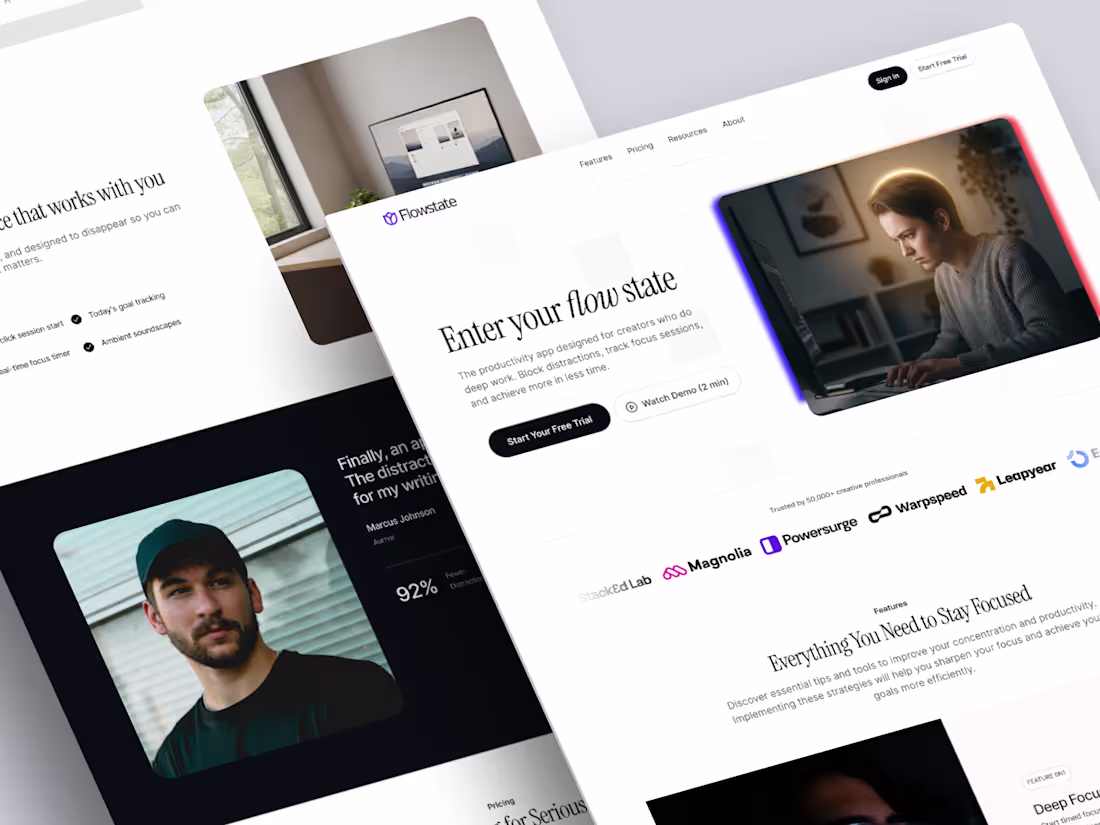 Cover image for Marketing Landing Page for Productivity SaaS