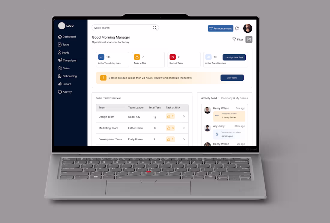 Cover image for Team Operations SaaS Dashboard
Designed key