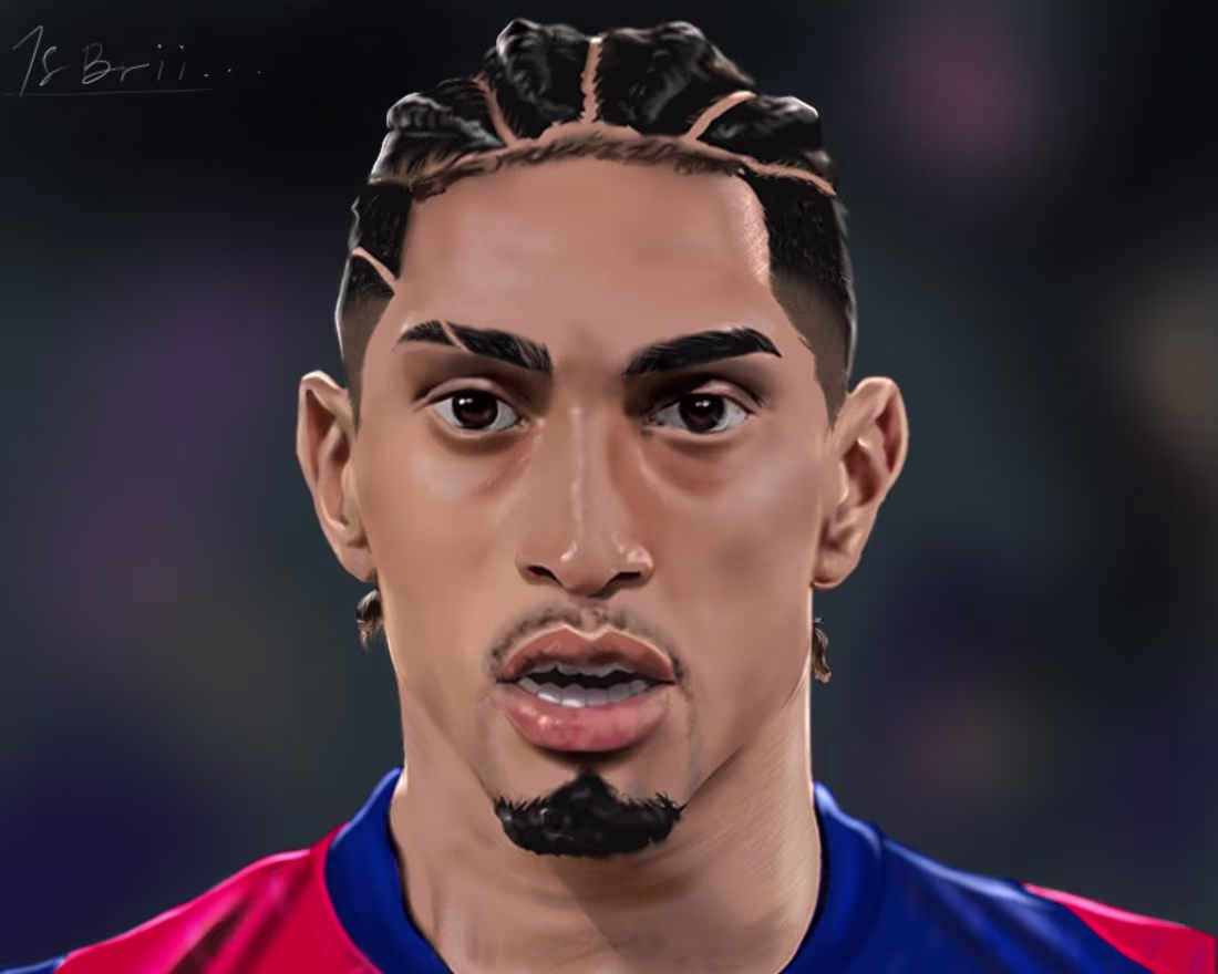 Cover image for digital portrait of raphinha