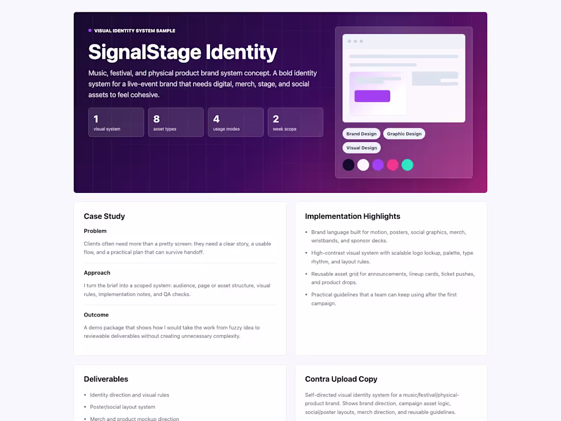 Cover image for SignalStage Identity - Visual Brand