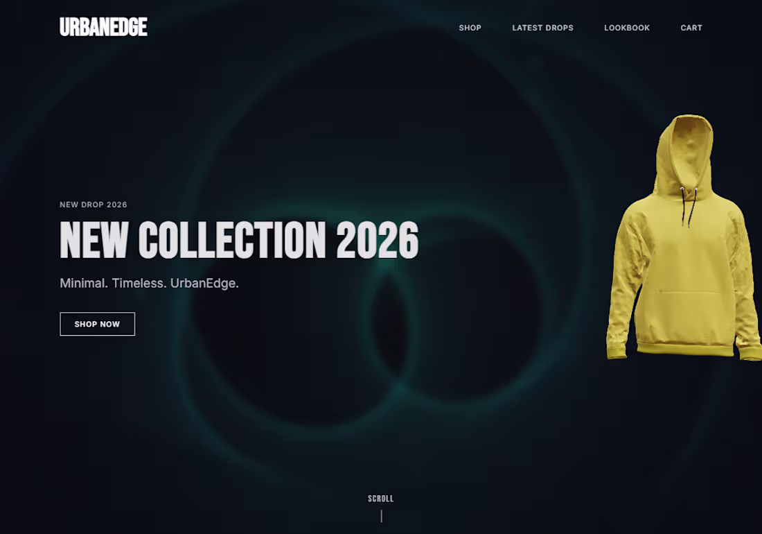Cover image for Modern streetwear ecommerce experience with