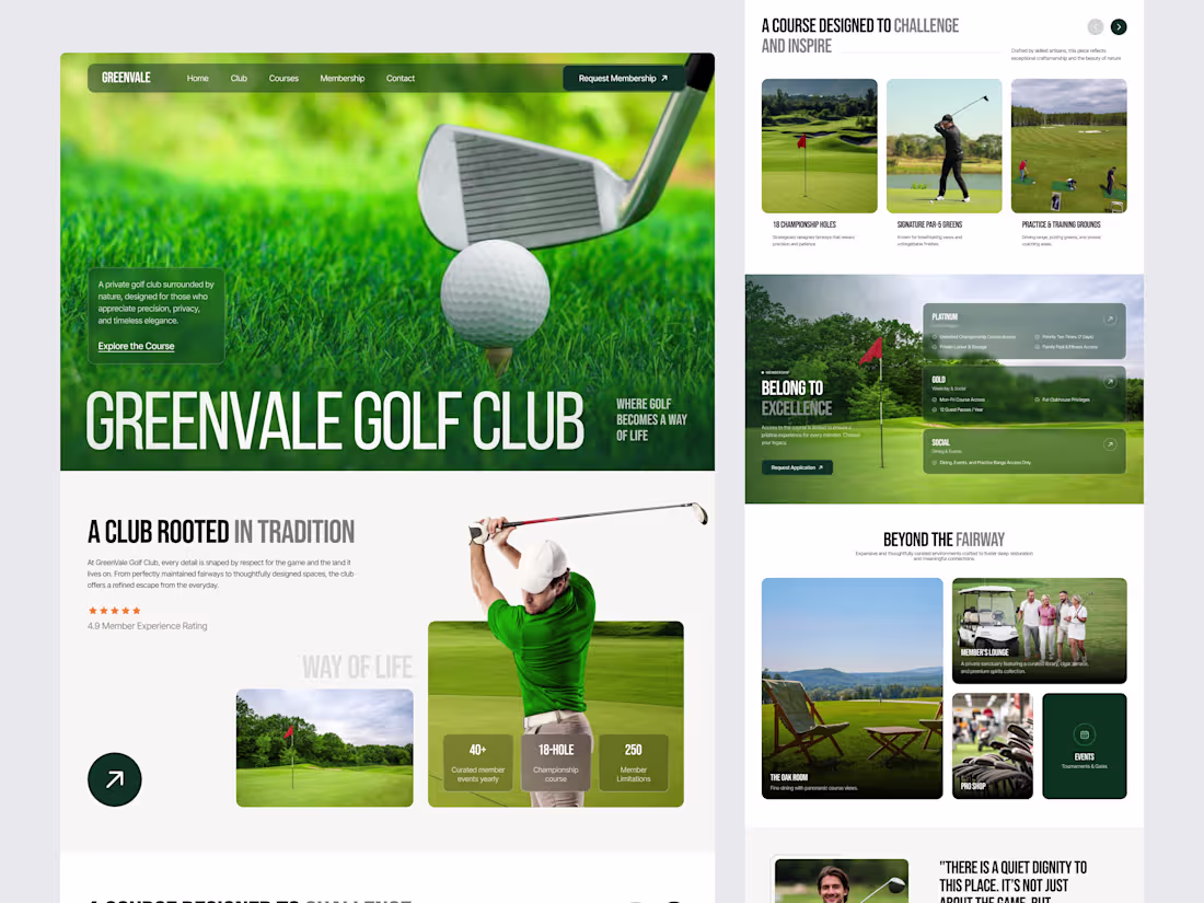 Cover image for Designed a modern Golf Club