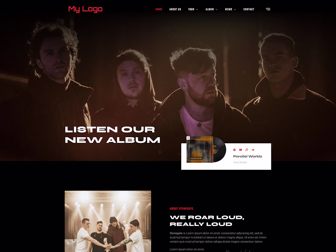 Cover image for Vibrant Website UI Design for Music & Recording Studios
