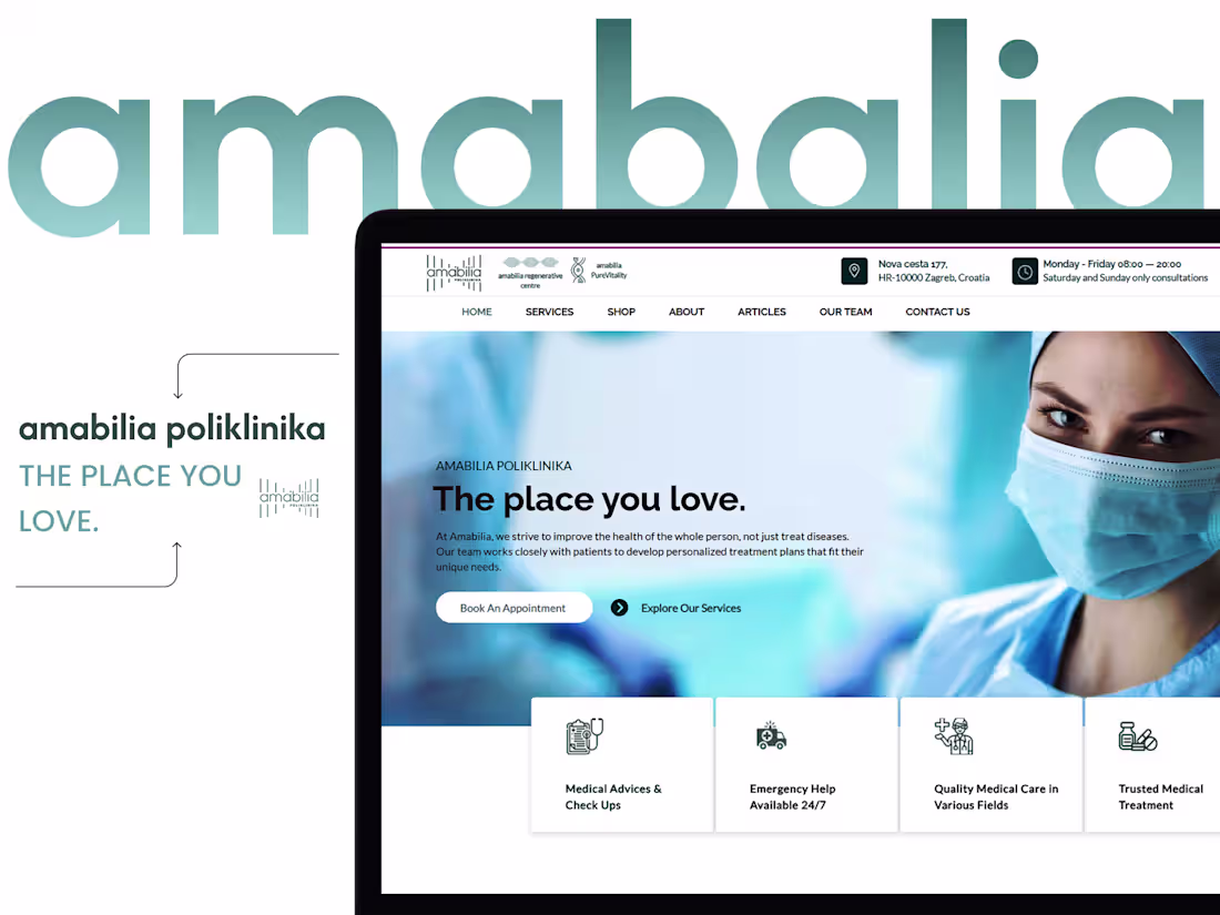 Cover image for A Modern Medical Website Design Portfolio - Amabalia