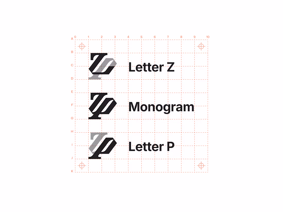 Cover image for ZP PZ monogram typography Exclusive Logo Design for Sale by ...