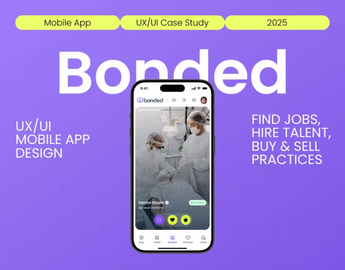 Cover image for UX/UI Design for Dental Job Platform