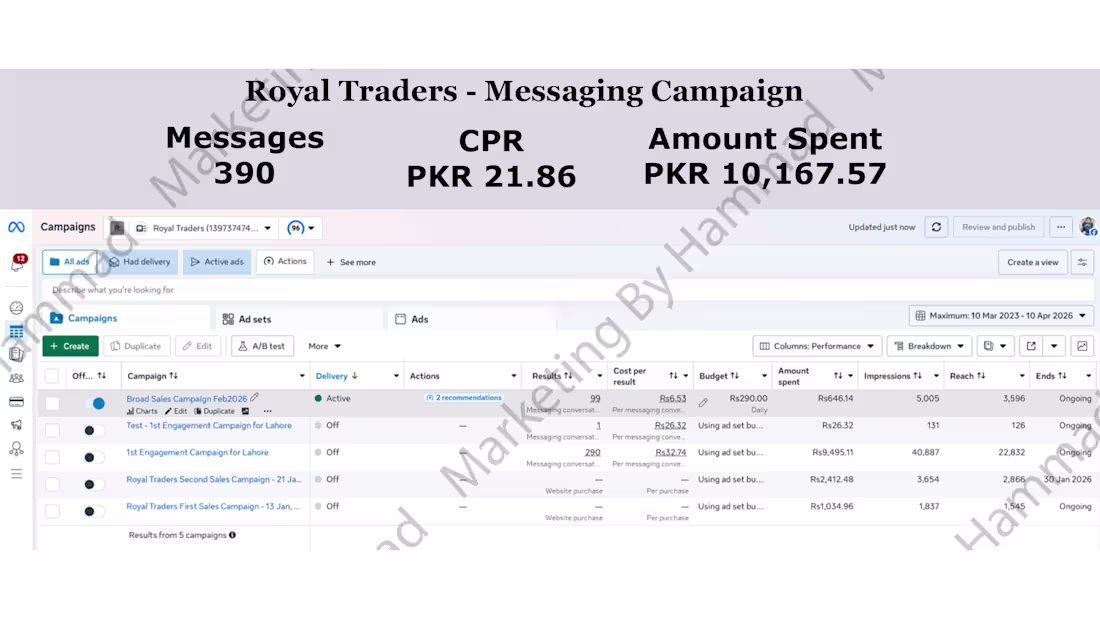 Cover image for Royal Traders Furnitures - Messaging