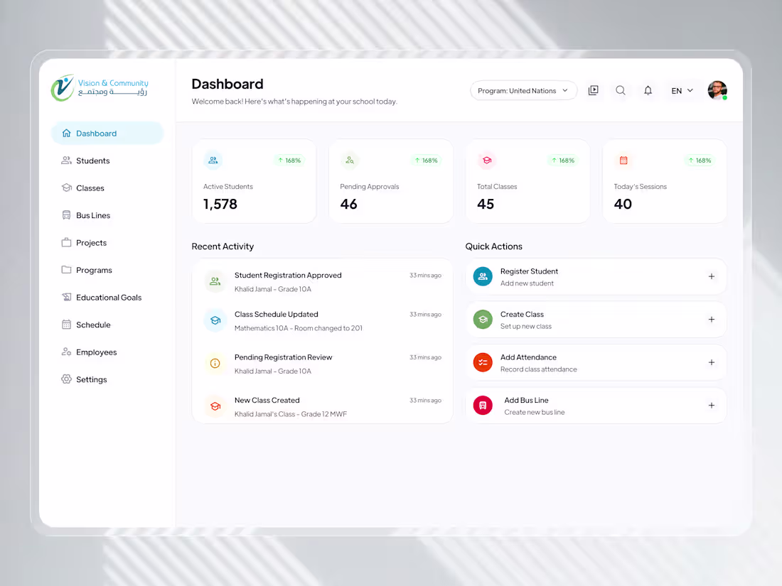 Cover image for School Management Platform UI/UX Design