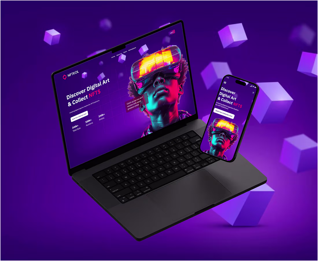 Cover image for NFT landing page :: Behance