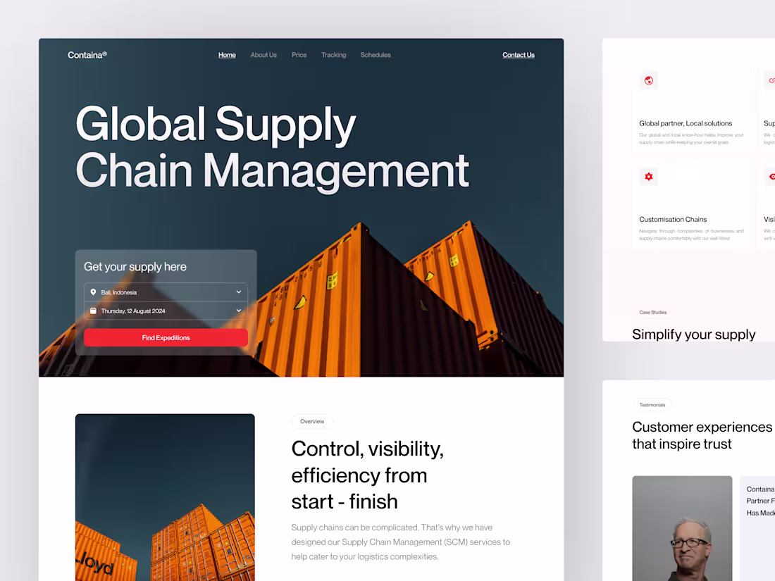 Cover image for Containa - Logistic Landing Page
