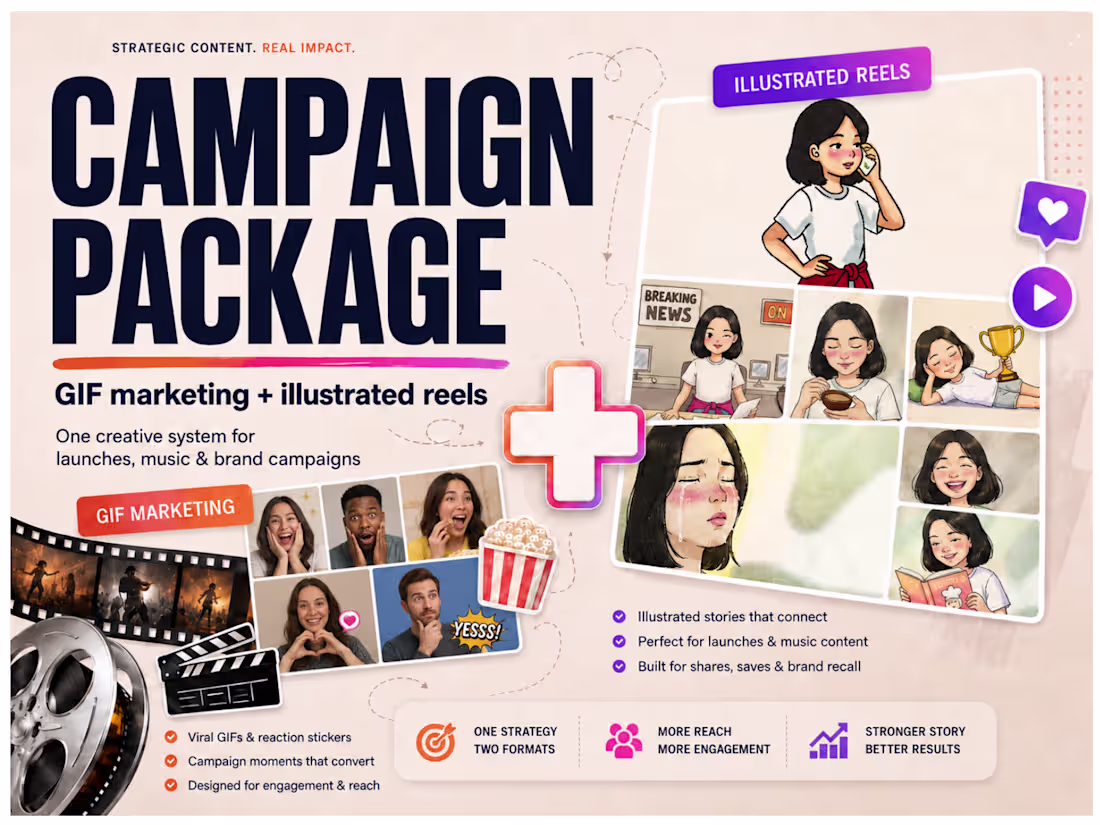 Cover image for Launch Content Package: GIFs + Illustrated Reels