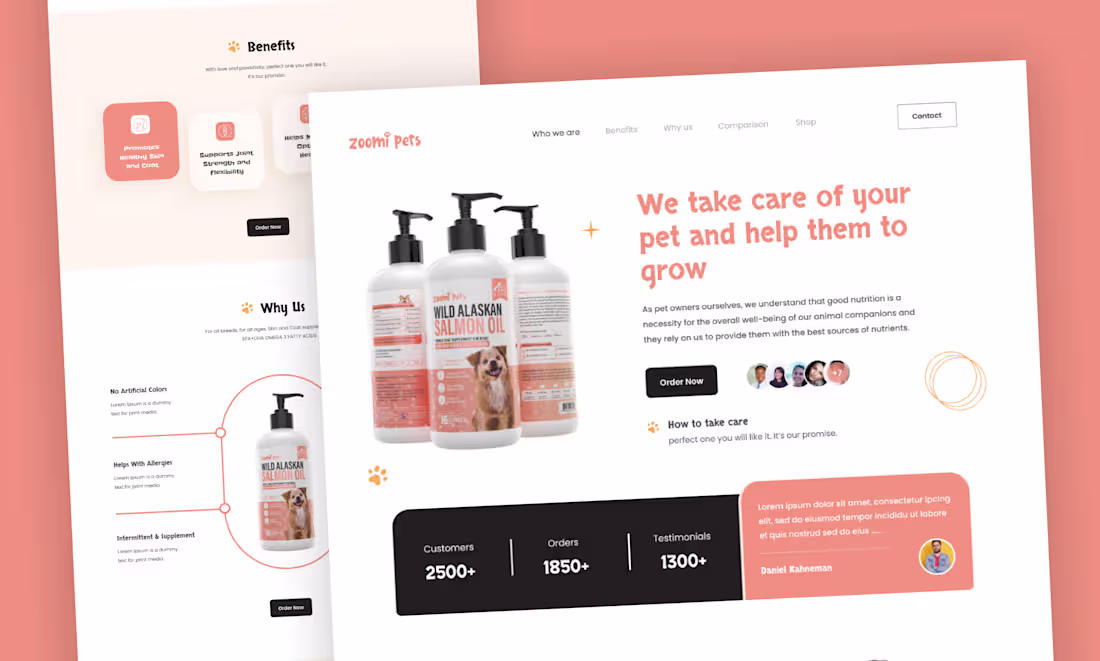Cover image for #LANDINGPAGE design for ZOOMI PETS