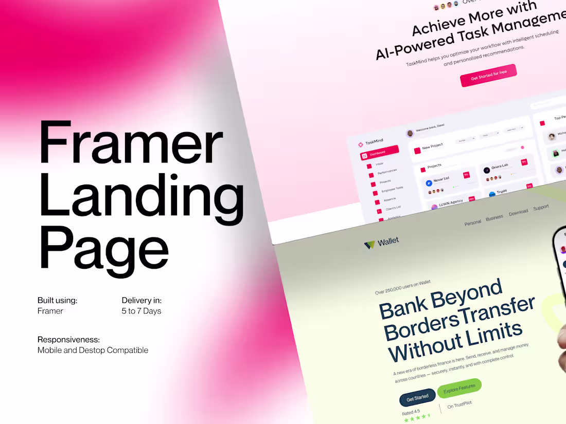 Cover image for High-Converting Framer Landing Page- Built Fast, Delivered Ready