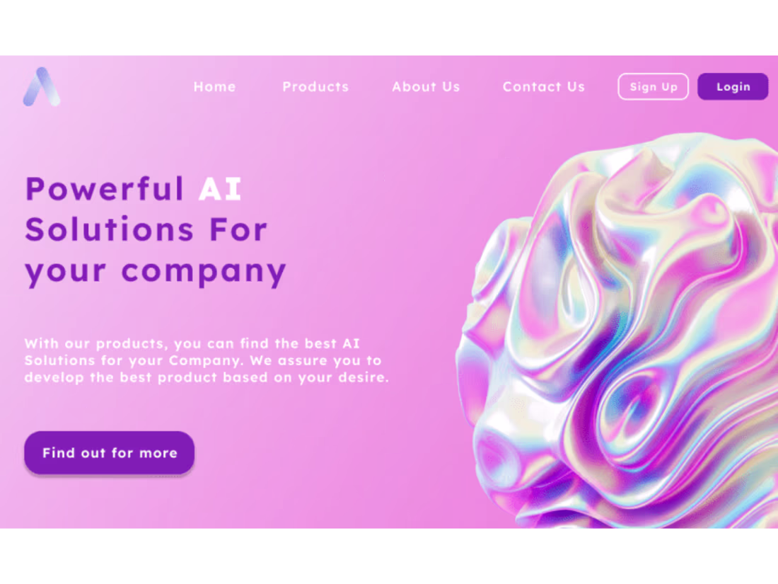 Cover image for AI Company Landing Page