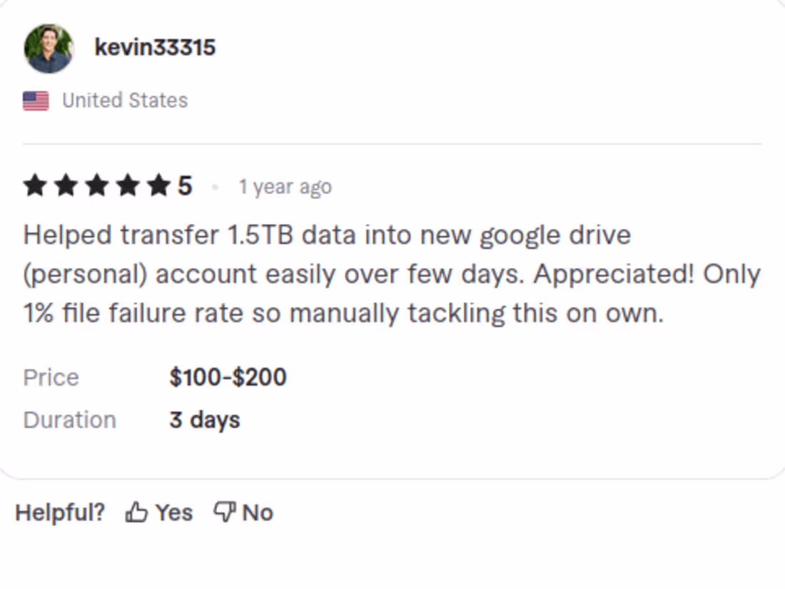 Cover image for Transfer 1.5 TB data from Google drive to Google drive