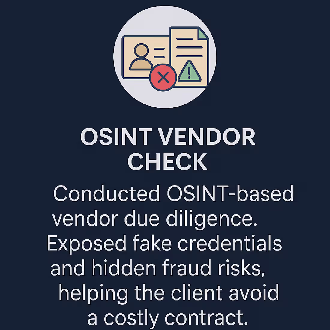 Cover image for OSINT Vendor Check