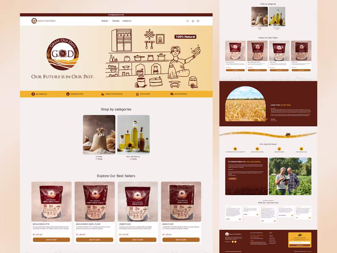 Cover image for Great Old Days ecommerce website