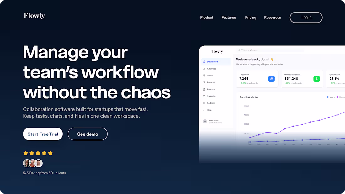 Cover image for SaaS landing page exploration for one of our clients...