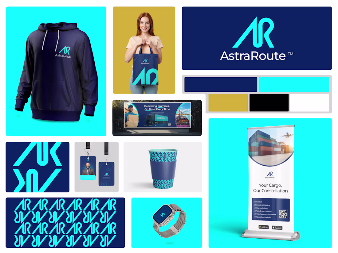 Cover image for Brand Identity Design for AstraRoute, a logistics comapny.