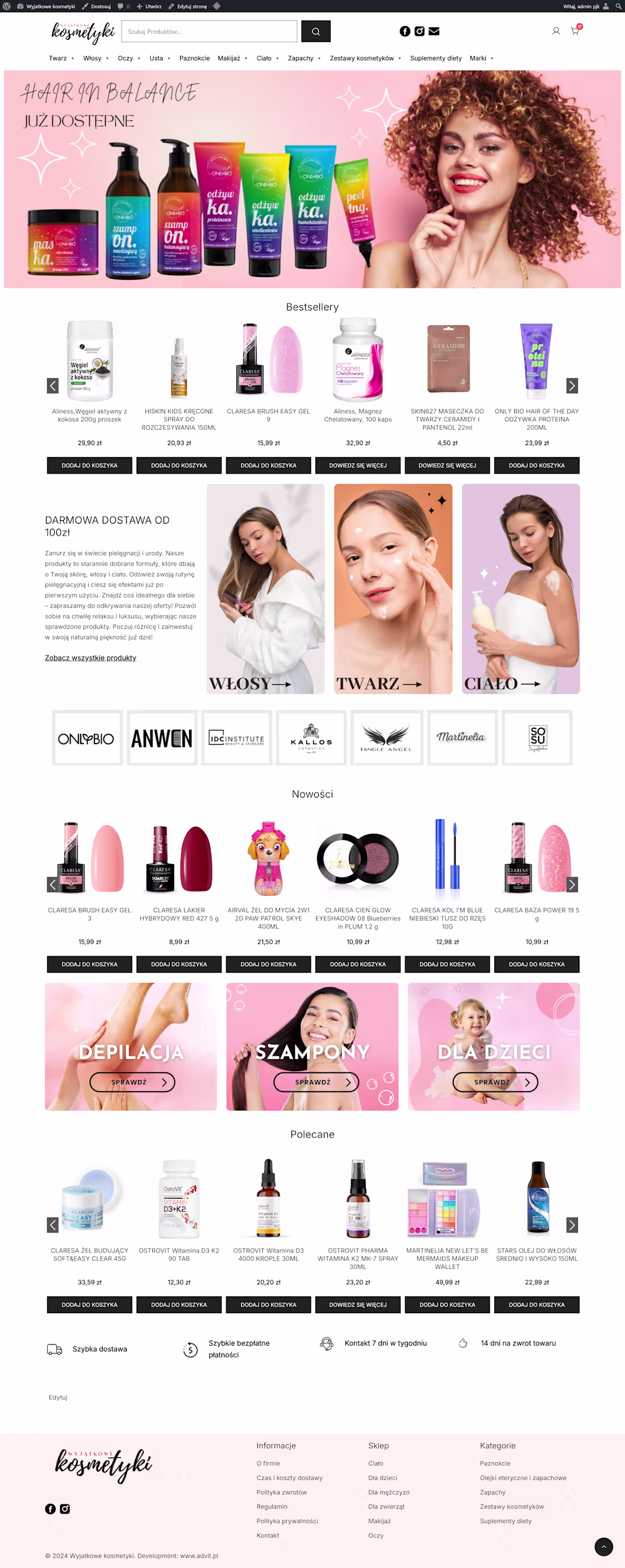 Cover image for The homepage includes visually attractive