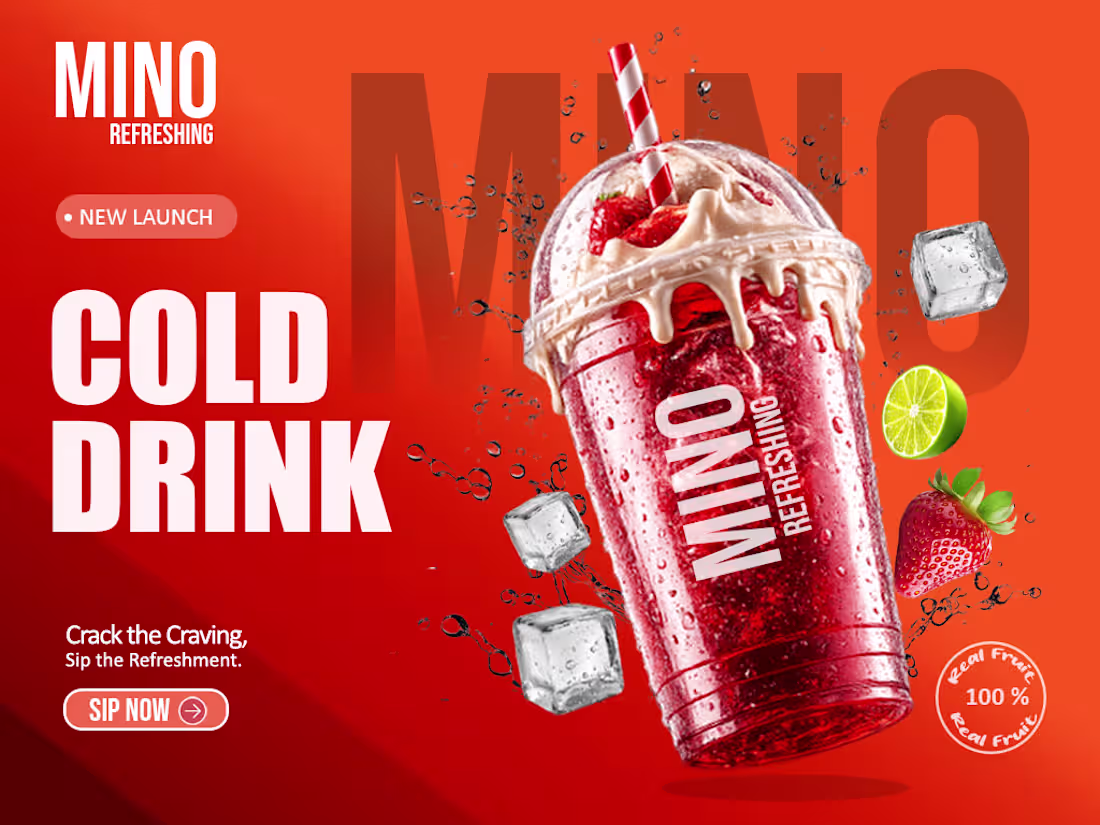 Cover image for Cold Drink Advertisement Design |