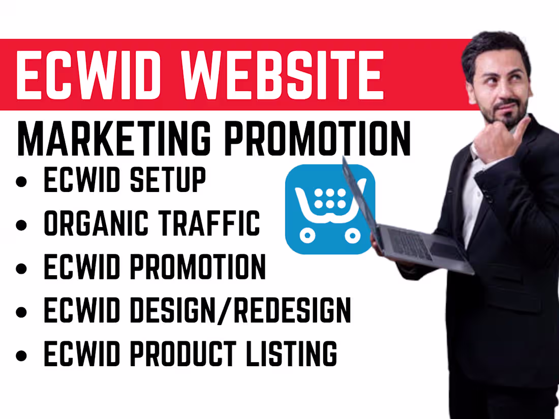 Cover image for I wll do ecwid website promotion marketing store product listing