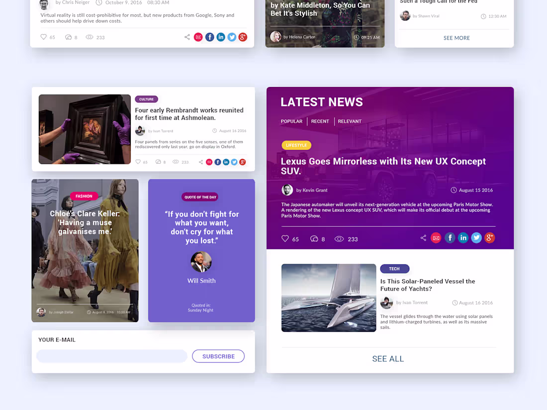 Cover image for Magaziner - UI kit for online news
