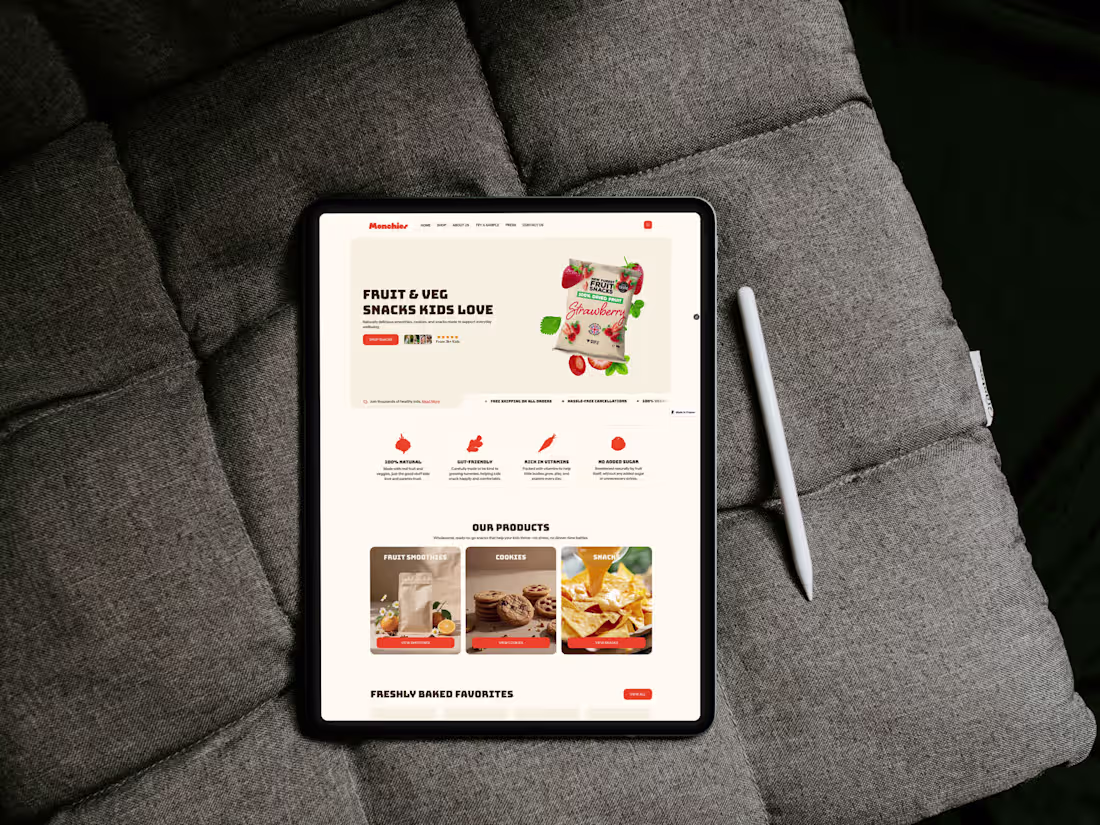 Cover image for Monchies: eCommerce Template for Kids' Food Brands