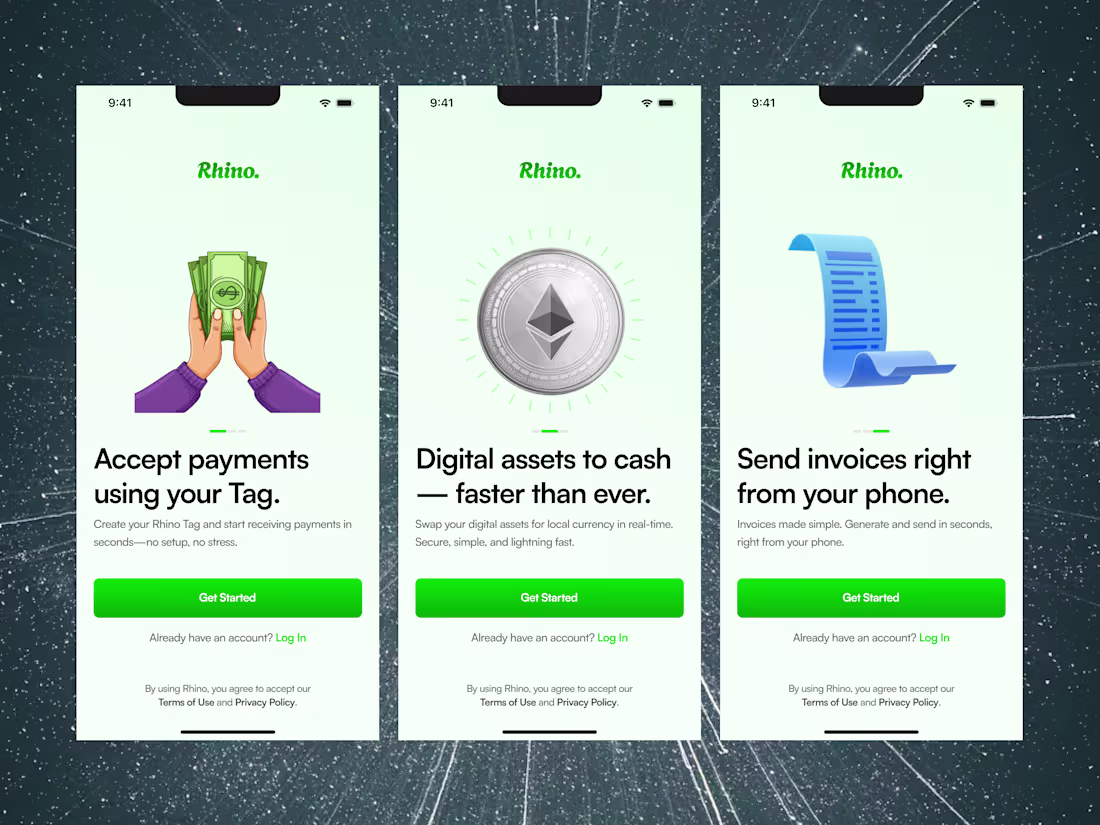 Cover image for Splash screen for a digital asset mobile application.