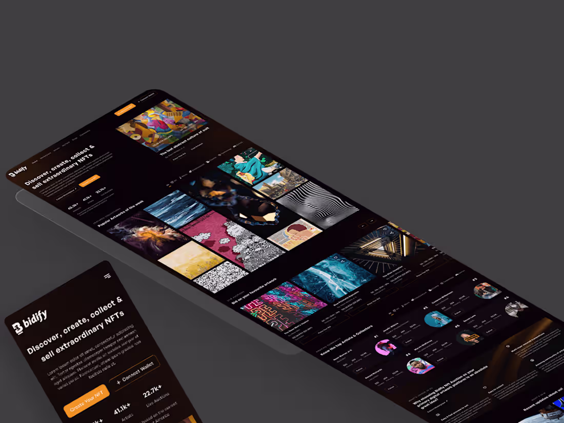 Cover image for NFT landing page design