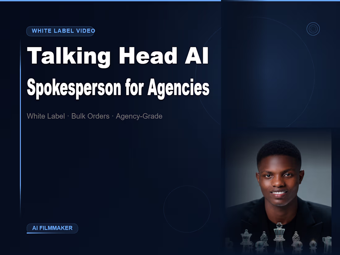 Cover image for  Talking Head AI Spokesperson Video for Agencies