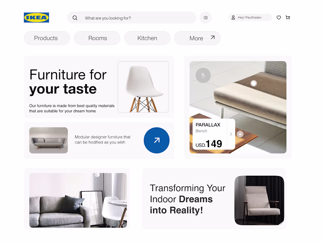 Cover image for IKEA: Redesigning E-Commerce Discovery with Spatial Bento Grids