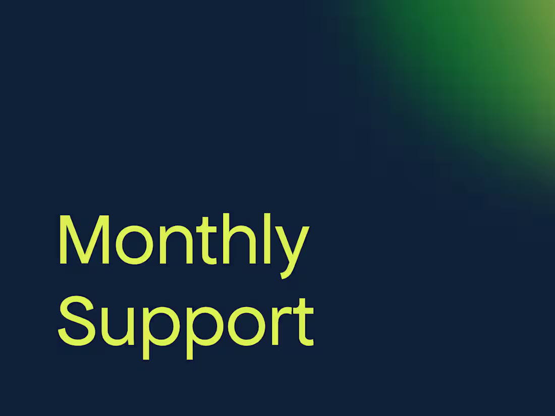 Cover image for Monthly Support 