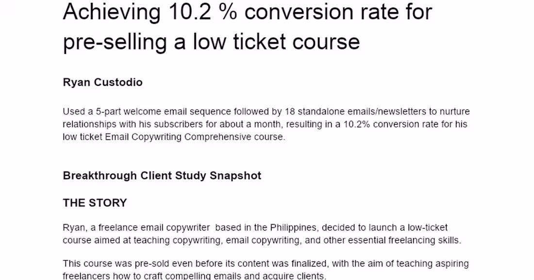 Cover image for Email Marketing Success for Course Pre-Sale