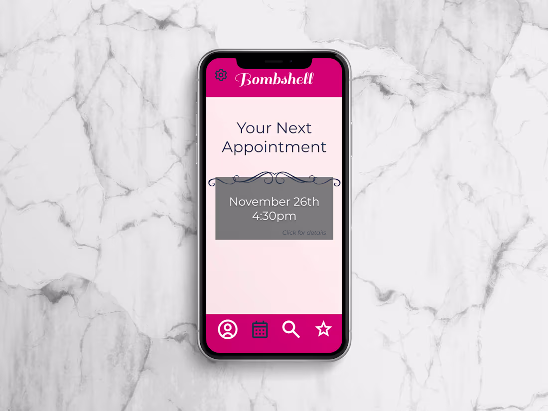 Cover image for Bombshell Beauty Appointment App