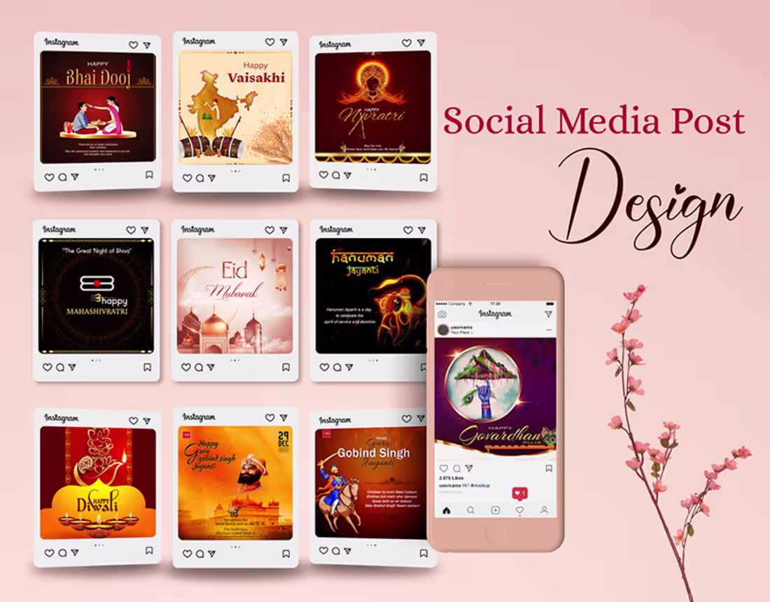Cover image for Social Media Posts for Celebrations on Behance
