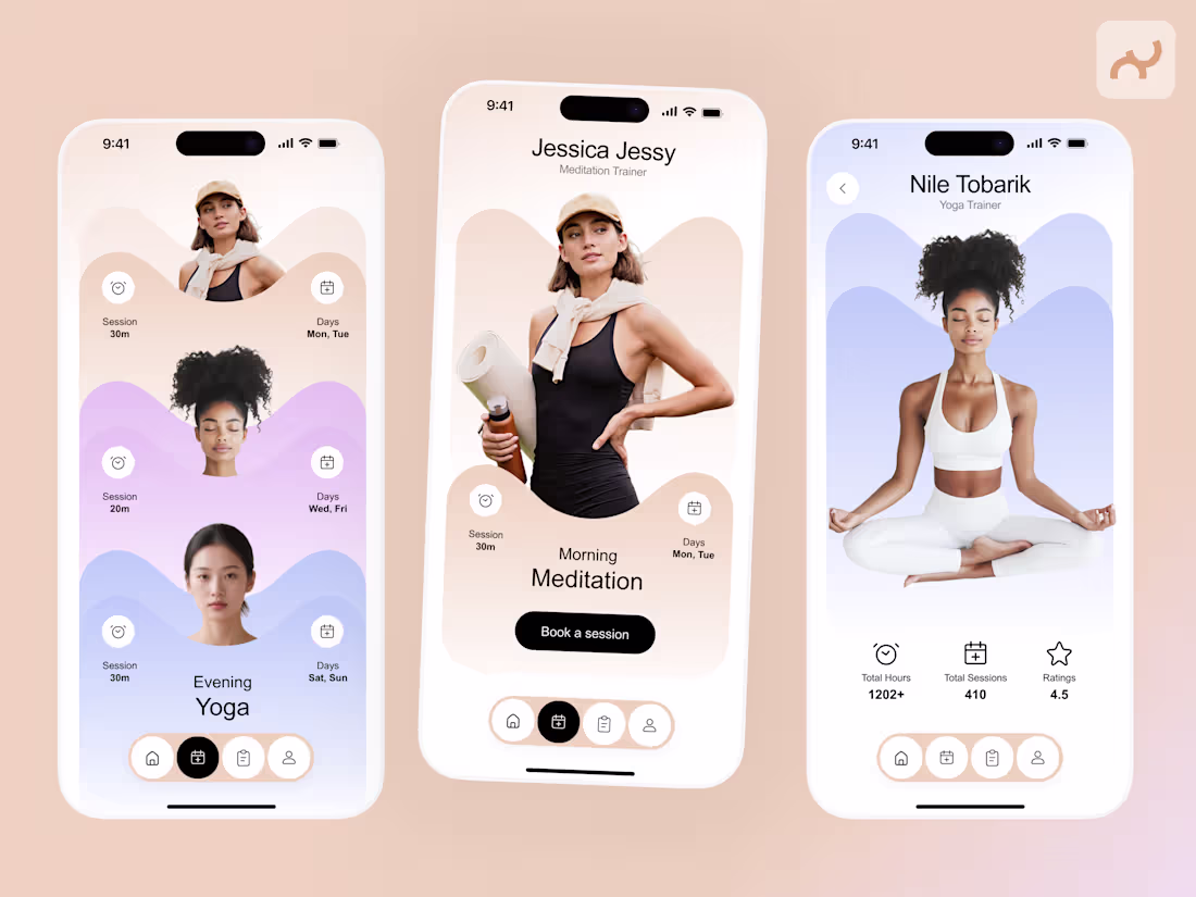 Cover image for I will design healthcare, yoga, fitness and wellness mobile app