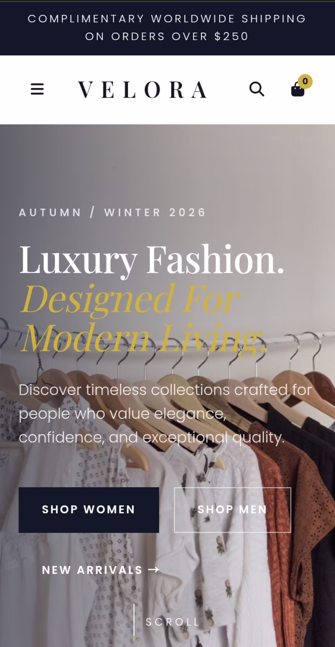 Cover image for Created a luxury boutique website