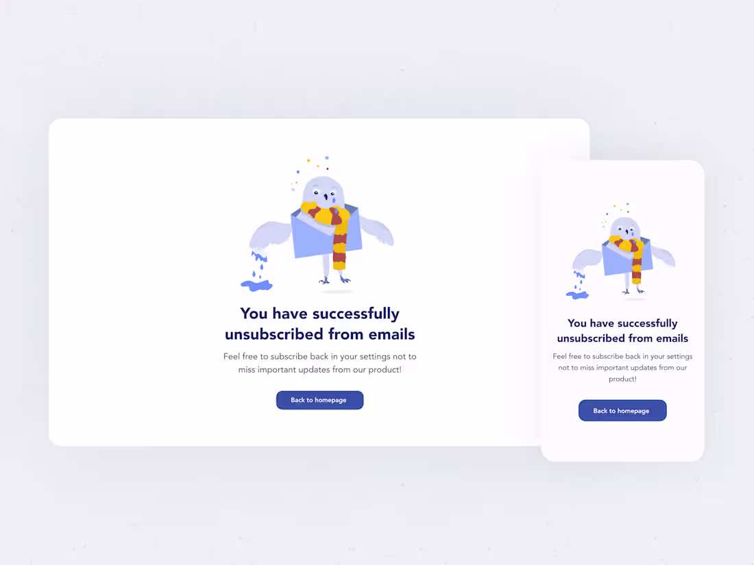 Cover image for Unsubscribe page