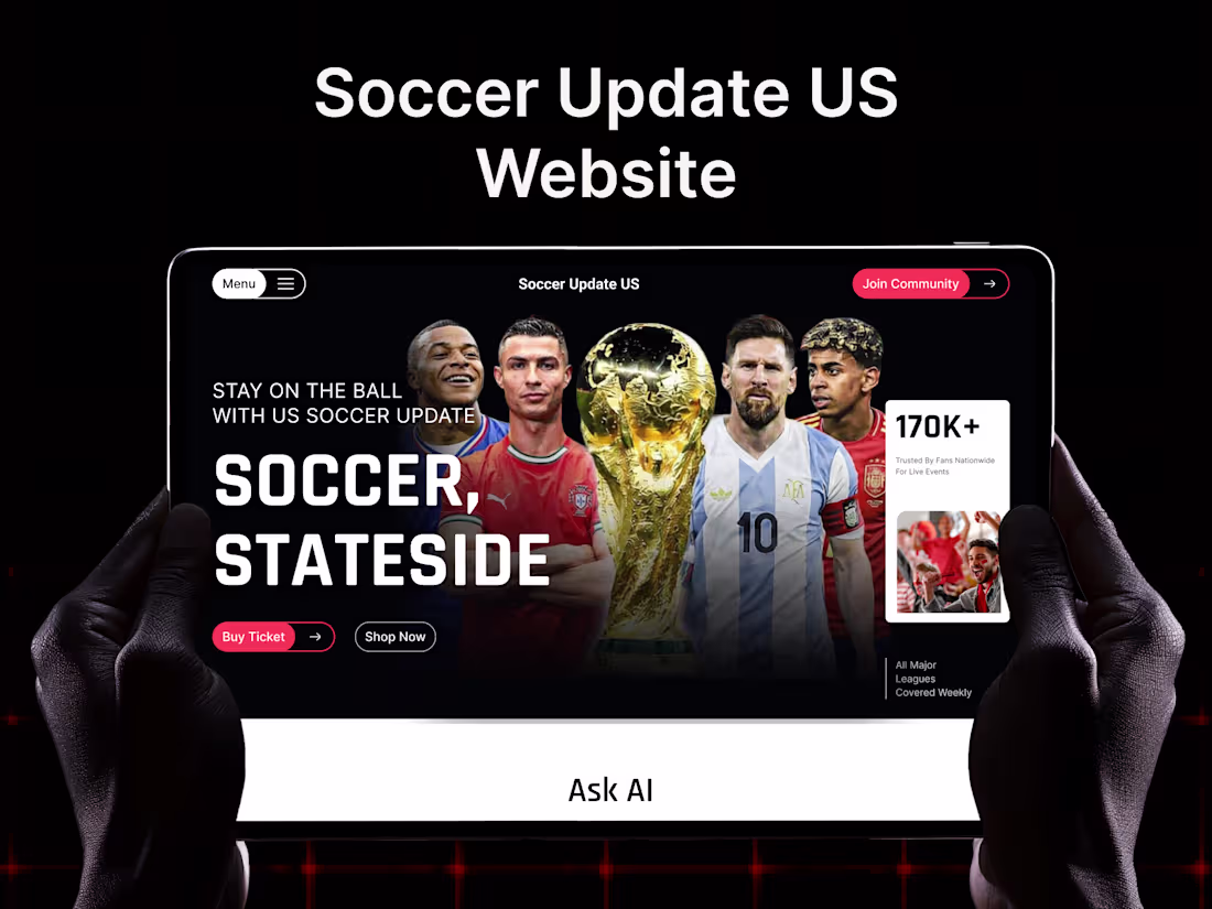 Cover image for Soccer Update US - UIUX Design