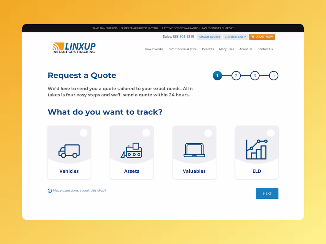 Cover image for Linxup Request a Quote
