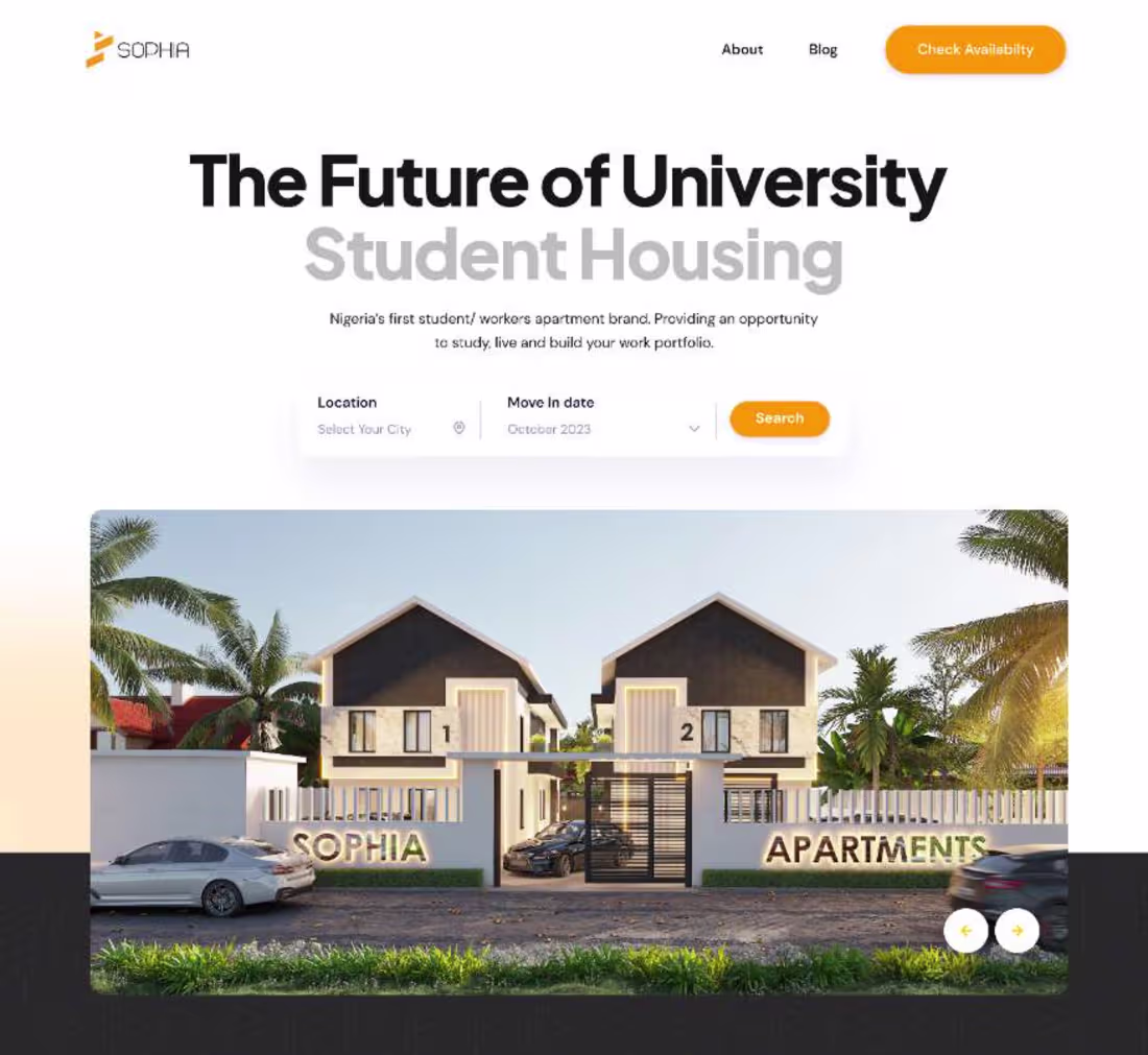 Cover image for Web Designer & Developer at Sophia Living