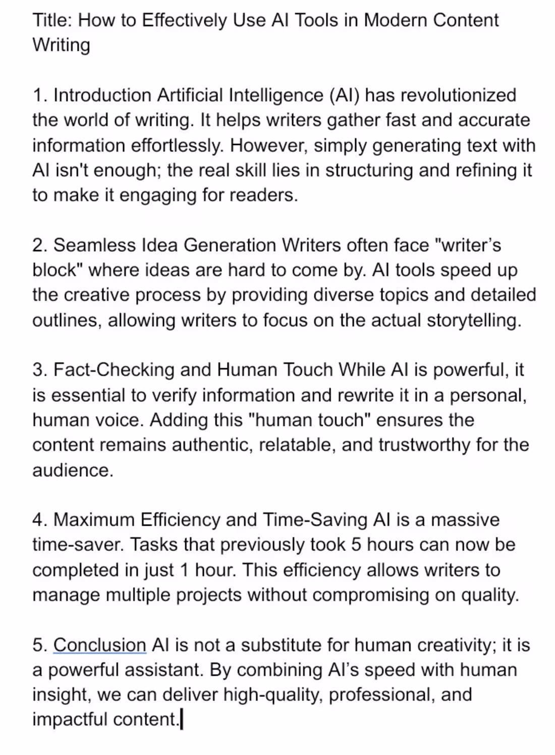 Cover image for Title: How to Effectively Use AI Tools in Modern Content Wri...