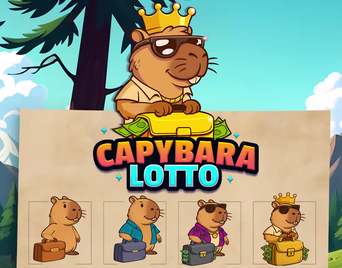 Cover image for Capybara Lotto — Mobile Game UI & Character Design