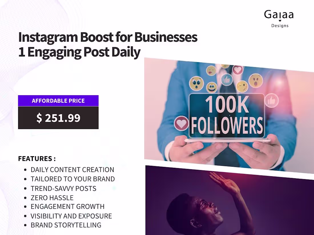 Cover image for Instagram Boost for Businesses: 1 Engaging Post Daily
