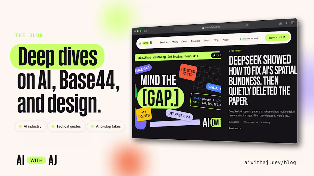 Cover image for This is aiwithaj.dev (http://aiwithaj.dev). My